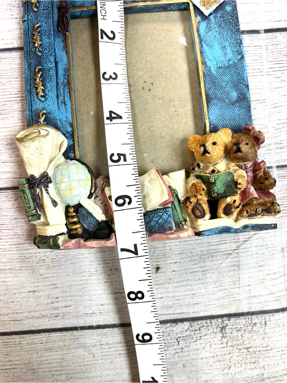 Vintage 3D Teddy Bear Small Photo Frame 90’s Cottagecore Whimsical Decor Retro